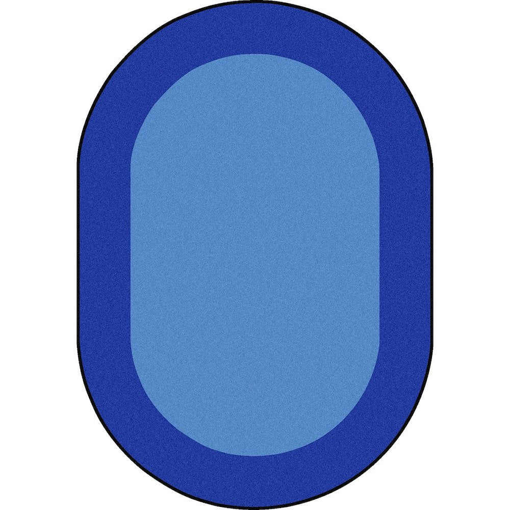 Kid Essentials All Around 5'4" x 7'8" Oval Area Rug in Color Blue