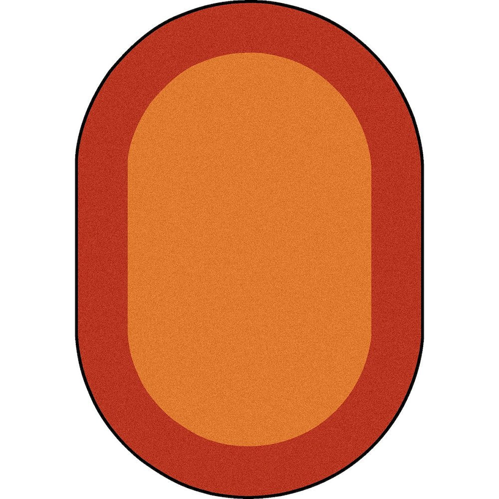 Kid Essentials All Around 5'4" x 7'8" Oval Area Rug in Color Orange