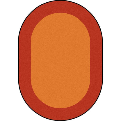 Kid Essentials All Around 5'4" x 7'8" Oval Area Rug in Color Orange