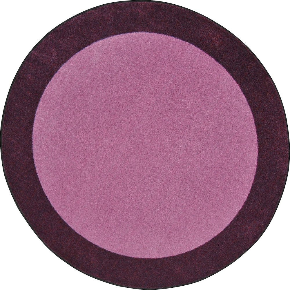 Kid Essentials All Around 7'7" Round Area Rug in Color Purple