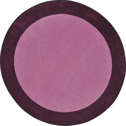Kid Essentials All Around 7'7" Round Area Rug in Color Purple