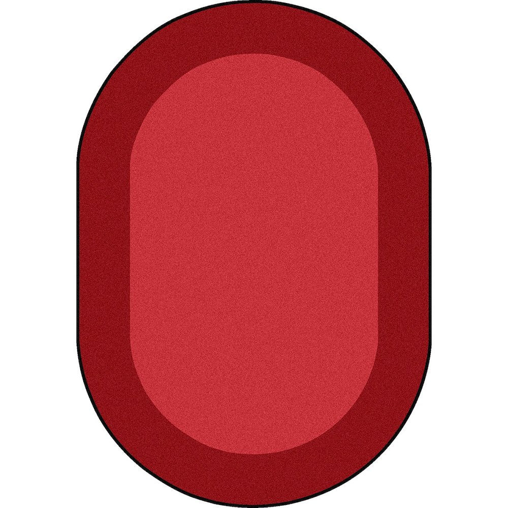 Kid Essentials All Around 5'4" x 7'8" Oval Area Rug in Color Red