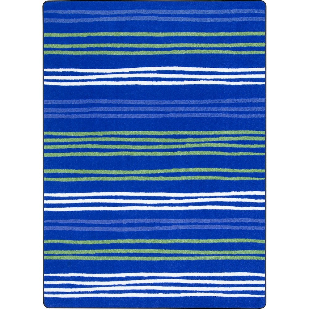 Kid Essentials All Lined Up 5'4" x 7'8" Area Rug in Color Seaglass
