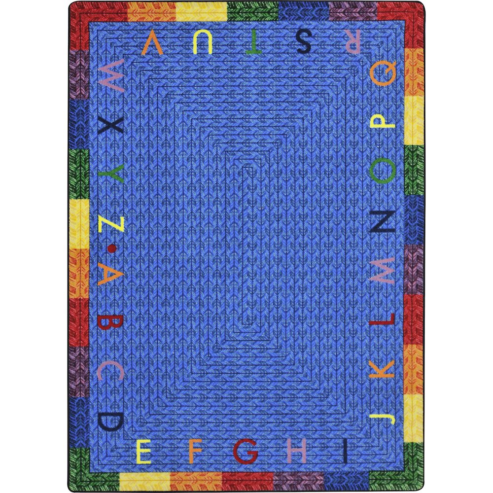 Kid Essentials Alphabet Braid 3'10" x 5'4" Area Rug in Color Multi