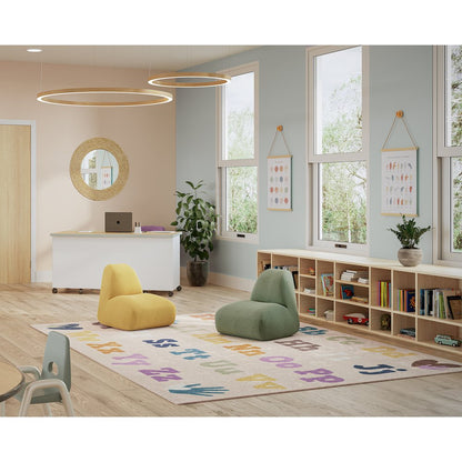 Alphabet for Everyone 5'4" x 7'8" Area Rug in Color Multi