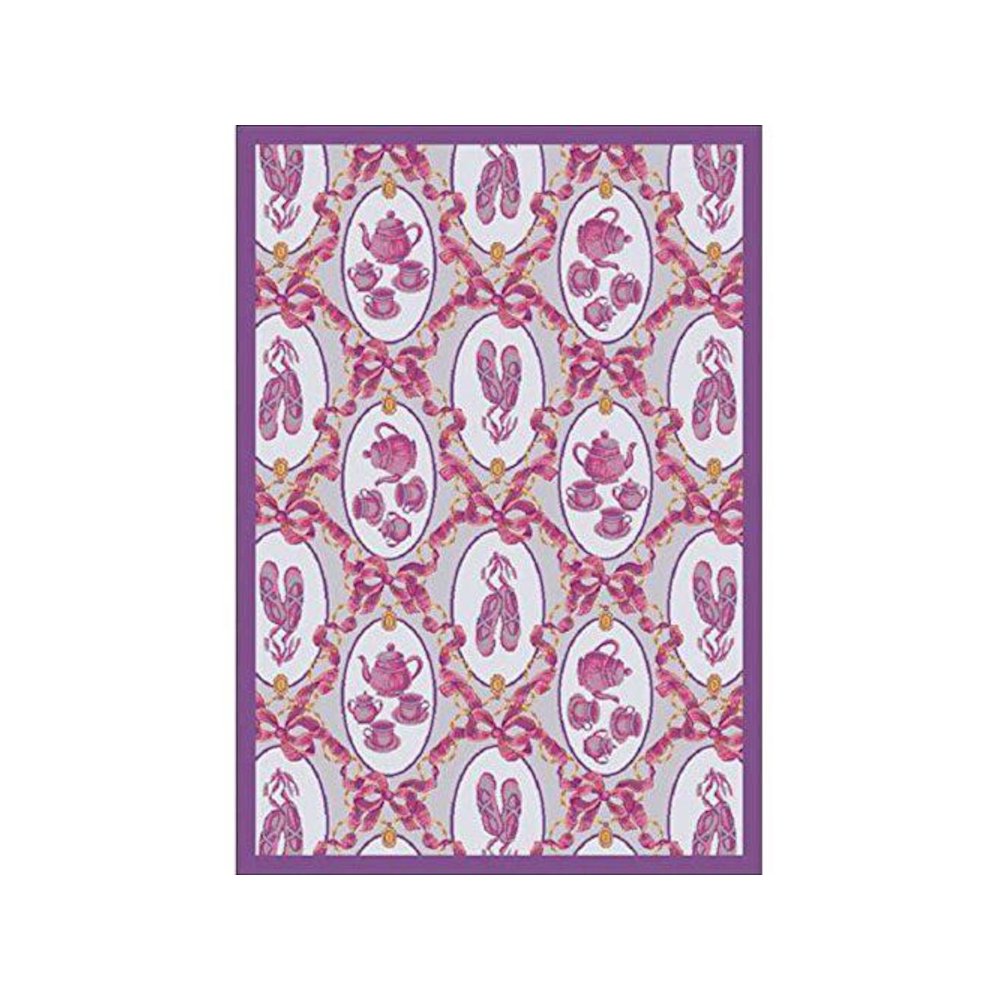 Kaleidoscope Ribbons and Bows 3'10" x 5'4" Area Rug in Color Taupe