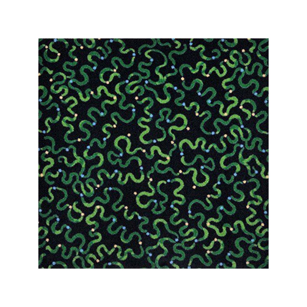 Kaleidoscope Serpentine 5'4" x 7'8" Area Rug in Color Green