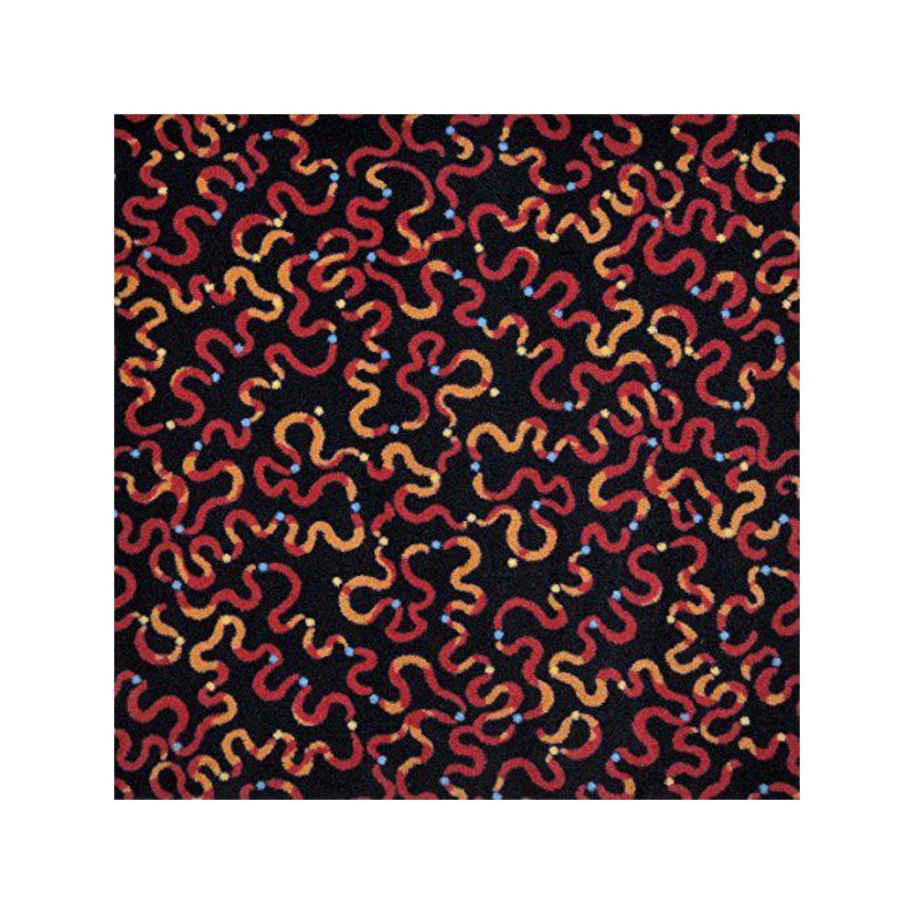 Kaleidoscope Serpentine 5'4" x 7'8" Area Rug in Color Red