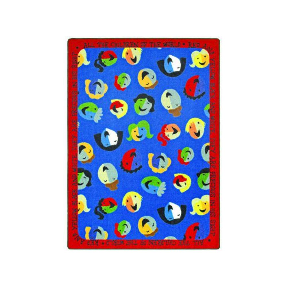 Kid Essentials Children of the World 7'7" Round Area Rug in Color Multi