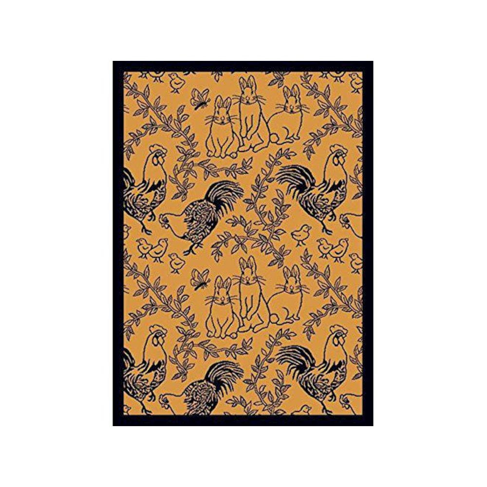 Kaleidoscope Feathers & Fur 7'8" x 10'9" Area Rug in Color Navy