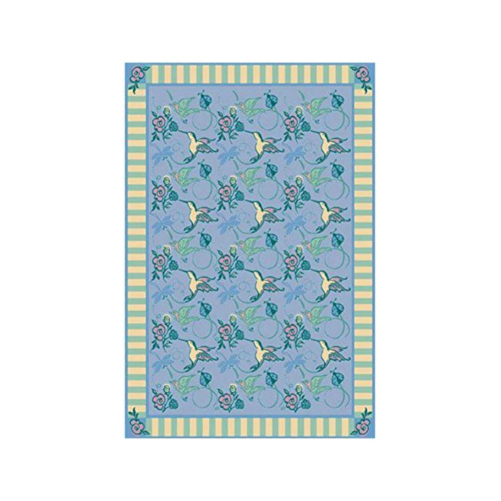 Kaleidoscope Flights of Fantasy 7'8" x 10'9" Area Rug in Color Blue