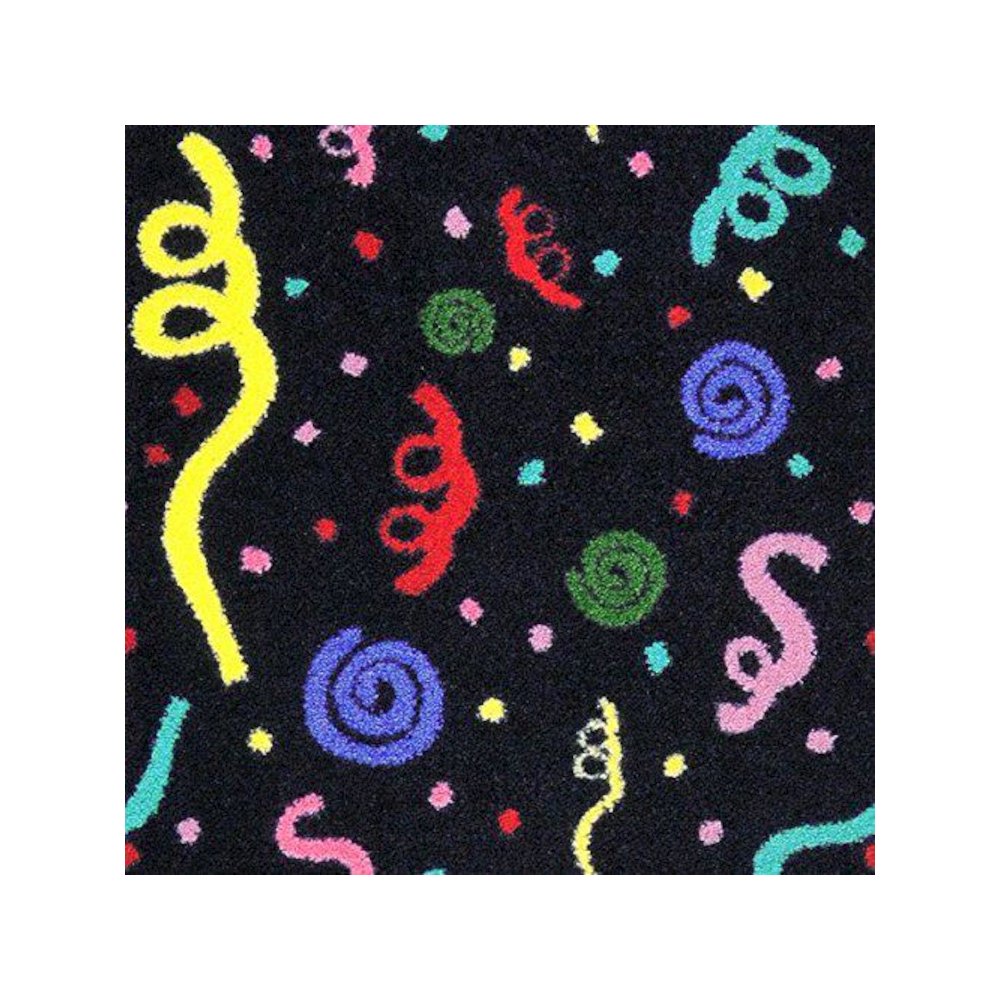 Kaleidoscope Swirled 7'8" x 10'9" Area Rug in Color Multi