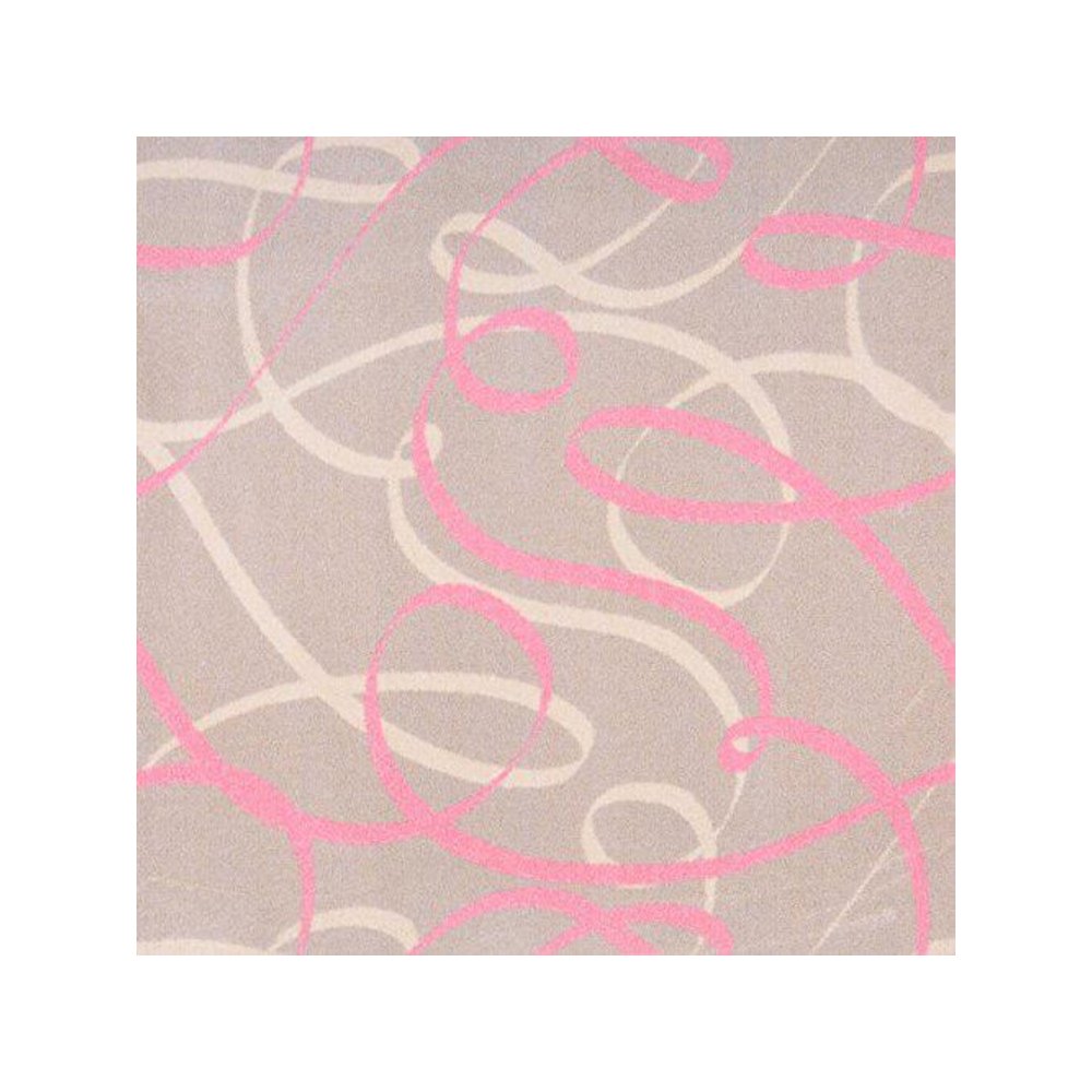 Playful Patterns Ribbons 7'8" x 10'9" Area Rug in Color Pink