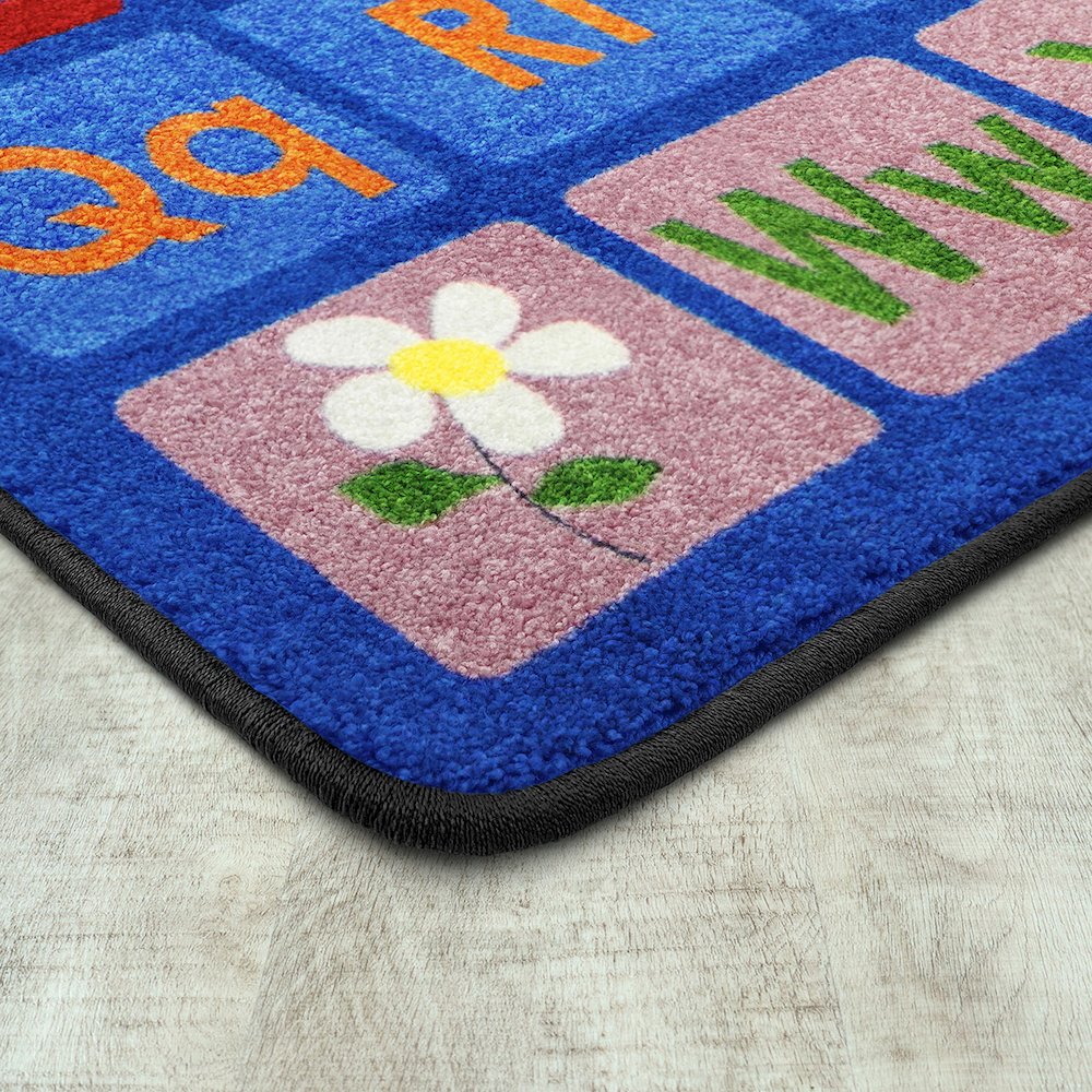 Kid Essentials Any Day Alphabet 5'4" x 7'8" Area Rug in Color Multi