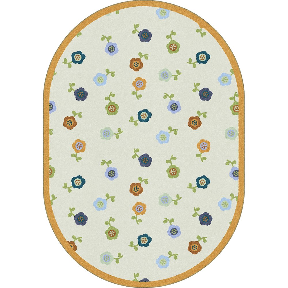 Kid Essentials Awesome Blossom 3'10" x 5'4" Oval Area Rug in Color Bold
