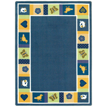 Kid Essentials Baby Blues 3'10" x 5'4" Area Rug in Color Bold
