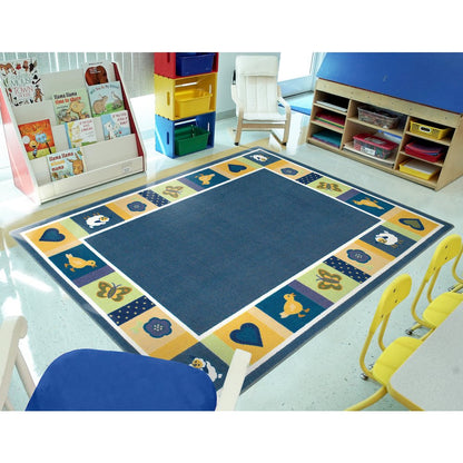 Kid Essentials Baby Blues 3'10" x 5'4" Area Rug in Color Bold
