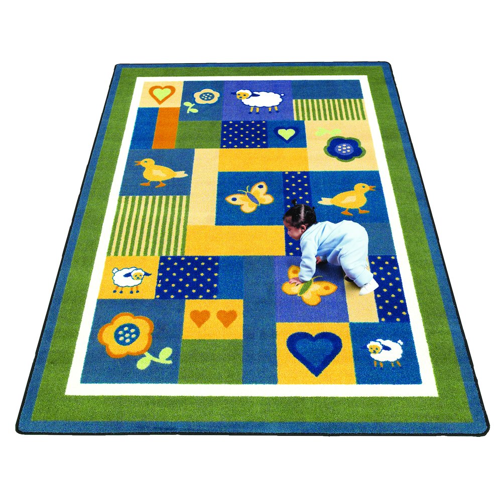 Kid Essentials Baby Love 3'10" x 5'4" Area Rug in Color Bold