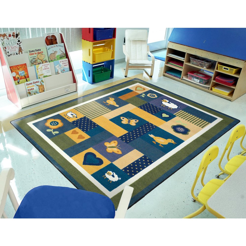 Kid Essentials Baby Love 3'10" x 5'4" Area Rug in Color Bold