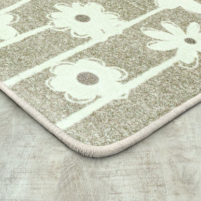 Claremont Kids Big Blooms 3'10" x 5'4" Area Rug in Color Linen