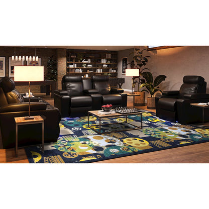Any Day Matinee Blockbuster 3'10" x 5'4" Area Rug in Color Navy