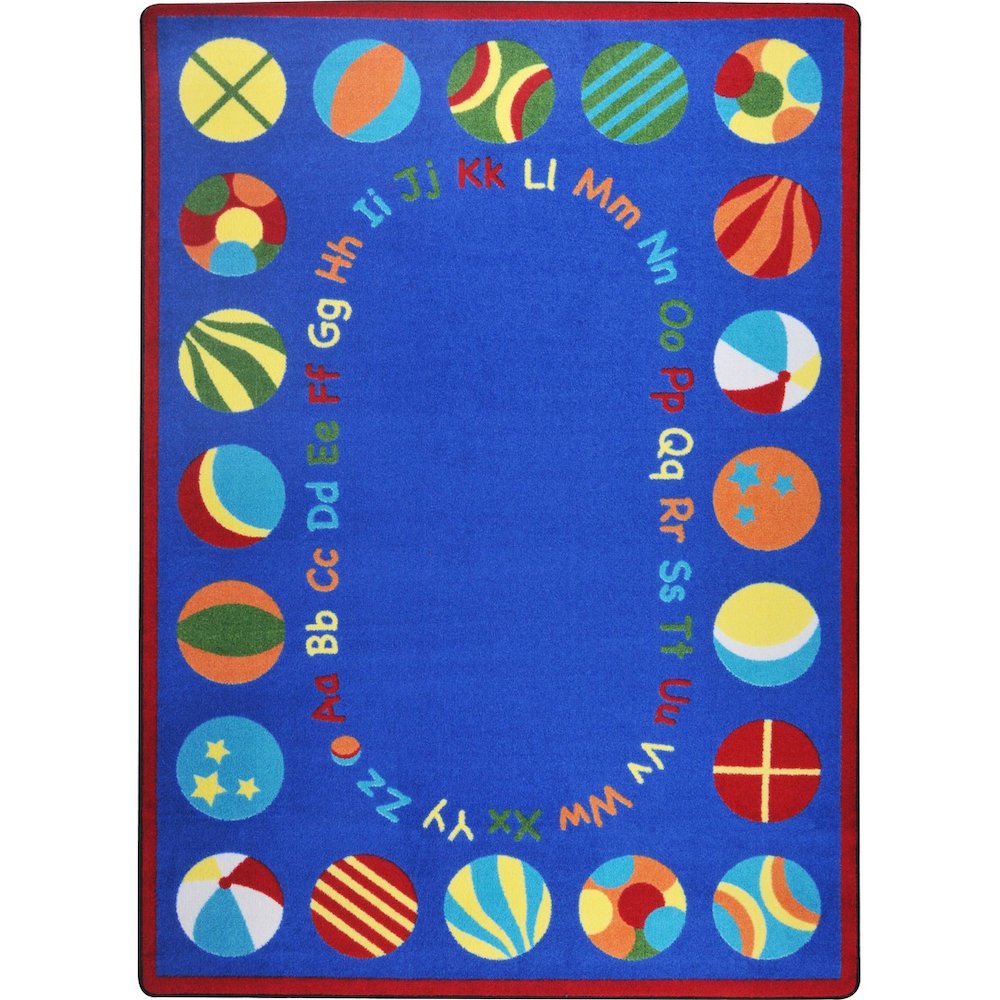 Kid Essentials Bouncy Balls 5'4" x 7'8" Area Rug in Color Multi