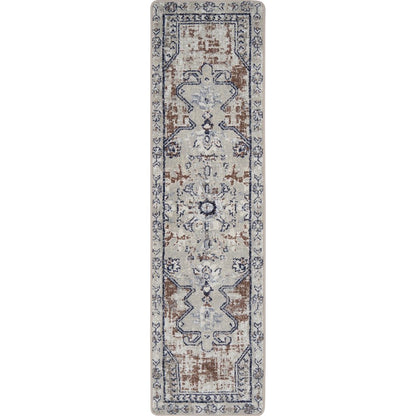 Canyon Tapestry 2'1" x 7'8" Runner Area Rug in Color Terracotta