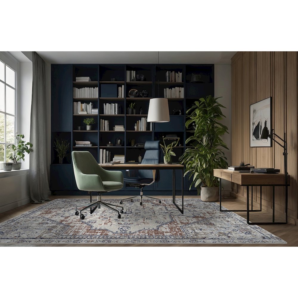Canyon Tapestry 3'10" x 5'4" Area Rug in Color Terracotta