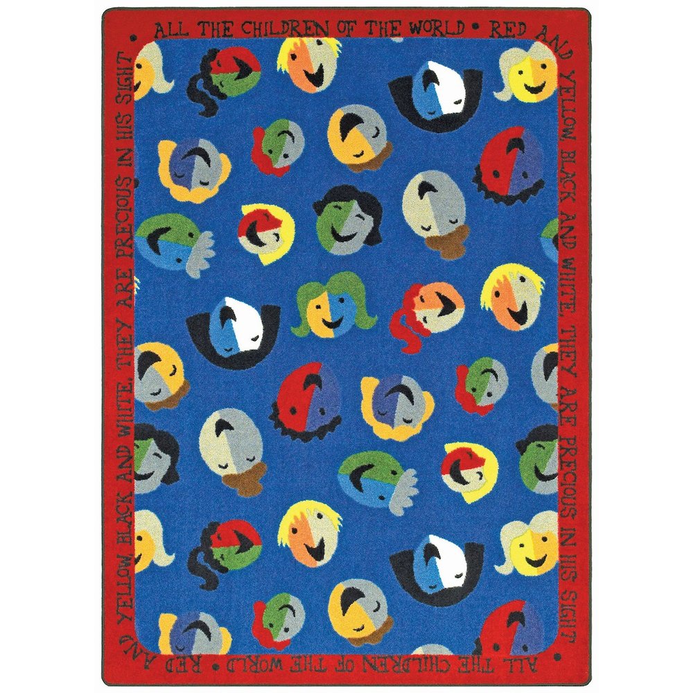 Kid Essentials Children of the World 3'10" x 5'4" Area Rug in Color Multi