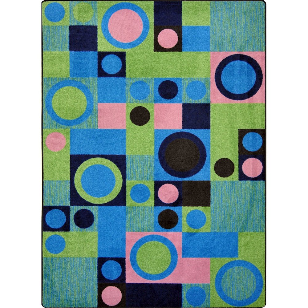 Kid Essentials City Block 3'10" x 5'4" Area Rug in Color Green