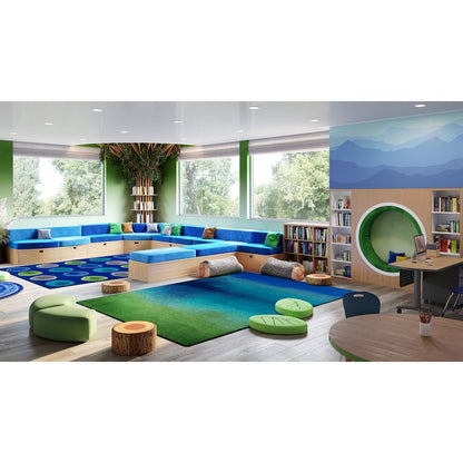 Kid Essentials Colorwash 5'4" x 7'8" Area Rug in Color Marine