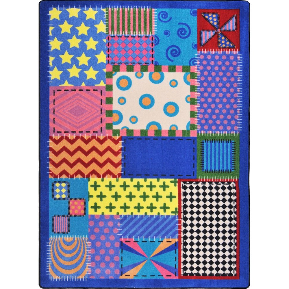 Kid Essentials Crazy Quilt 3'10" x 5'4" Area Rug in Color Multi