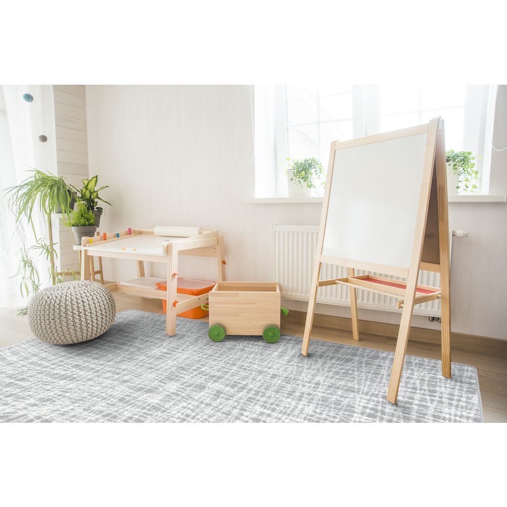 Impressions Crisscross 3'10" x 5'4" Area Rug in Color Mist