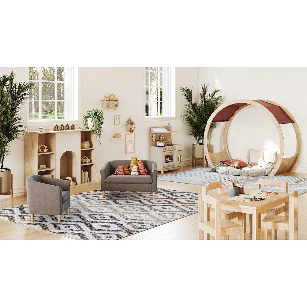 Diamond Oasis 3'10" x 5'4" Area Rug in Color Sunset