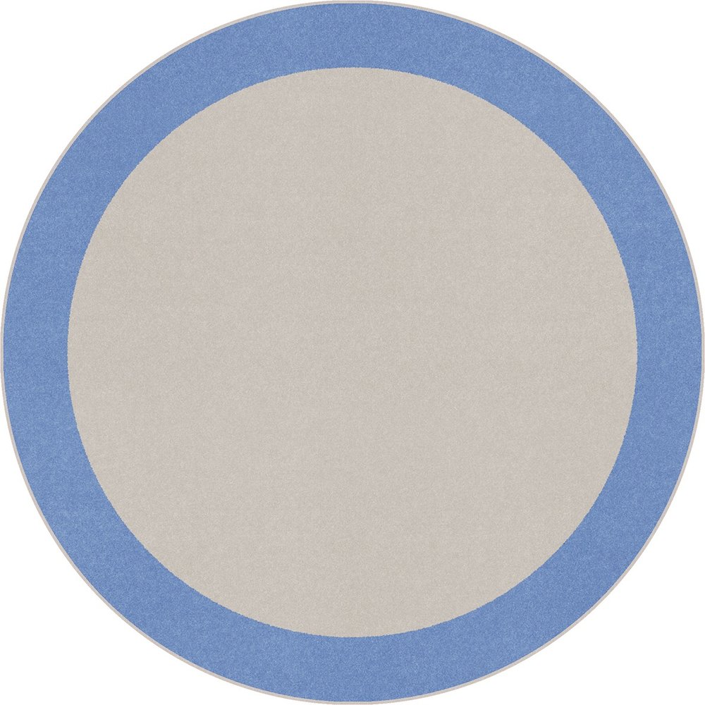 Kid Essentials Easy Going 7'7" Round Area Rug in Color Light Blue