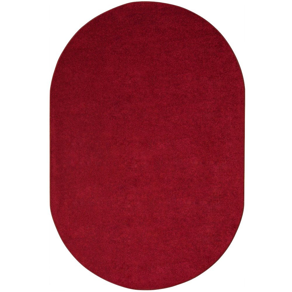 Kid Essentials Endurance 6' x 9' Oval Area Rug in Color Burgundy