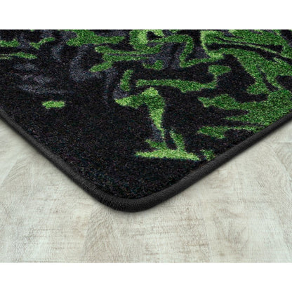 Kid Essentials Eruption 3'10" x 5'4" Area Rug in Color Emerald