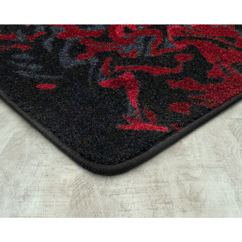 Kid Essentials Eruption 3'10" x 5'4" Area Rug in Color Ruby