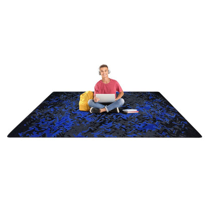 Kid Essentials Eruption 3'10" x 5'4" Area Rug in Color Sapphire
