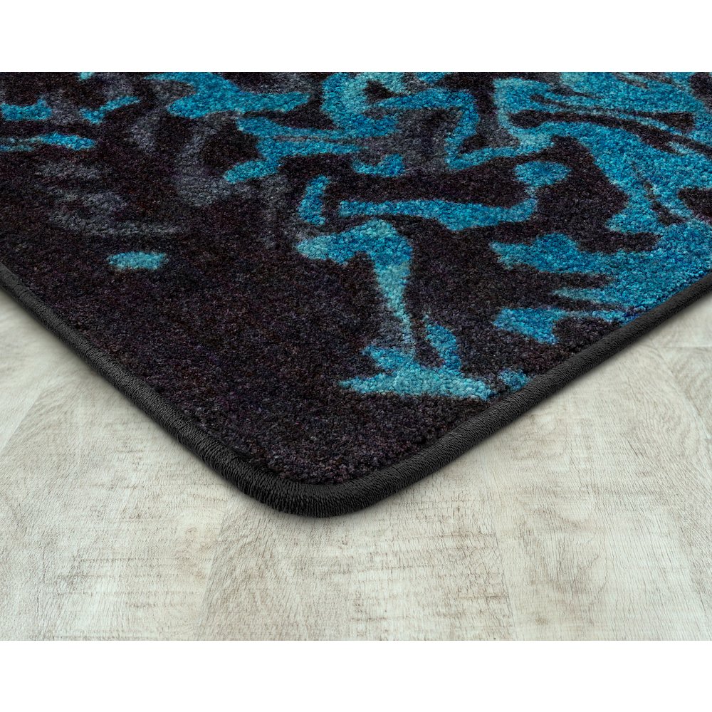 Kid Essentials Eruption 3'10" x 5'4" Area Rug in Color Teal