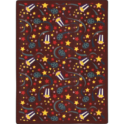 Any Day Matinee Feature Film 3'10" x 5'4" Area Rug in Color Burgundy