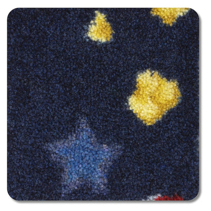 Any Day Matinee Feature Film 3'10" x 5'4" Area Rug in Color Navy