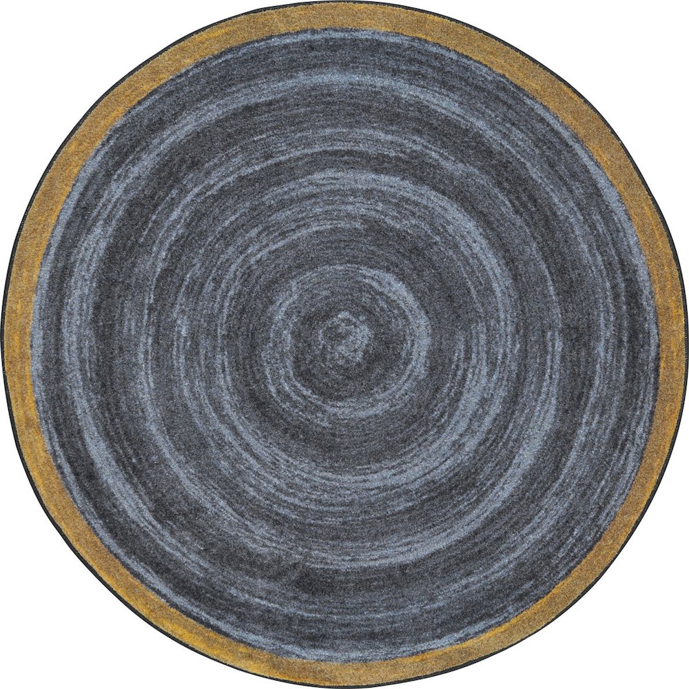 Kid Essentials Feeling Natural 7'7" Round Area Rug in Color Slate