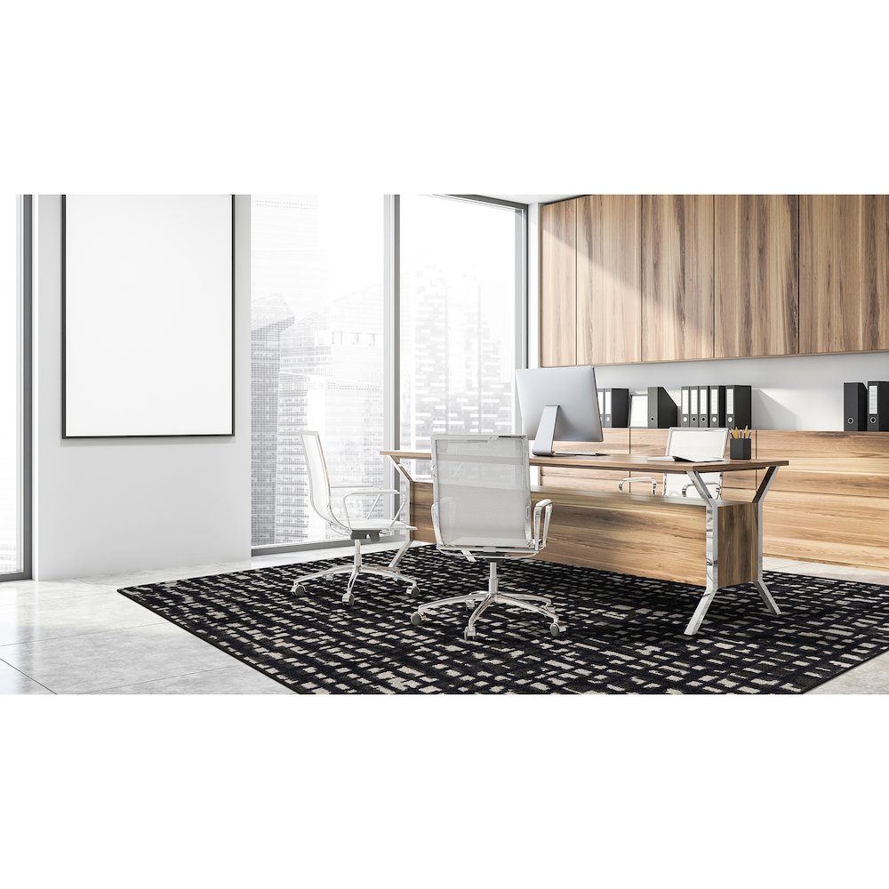 WorkSpace Fool's Gold 3'10" x 5'4" Area Rug in Color Onyx
