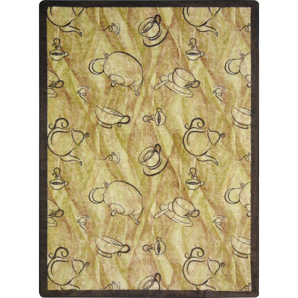 Kaleidoscope Fresh Brew 3'10" x 5'4" Area Rug in Color Bean