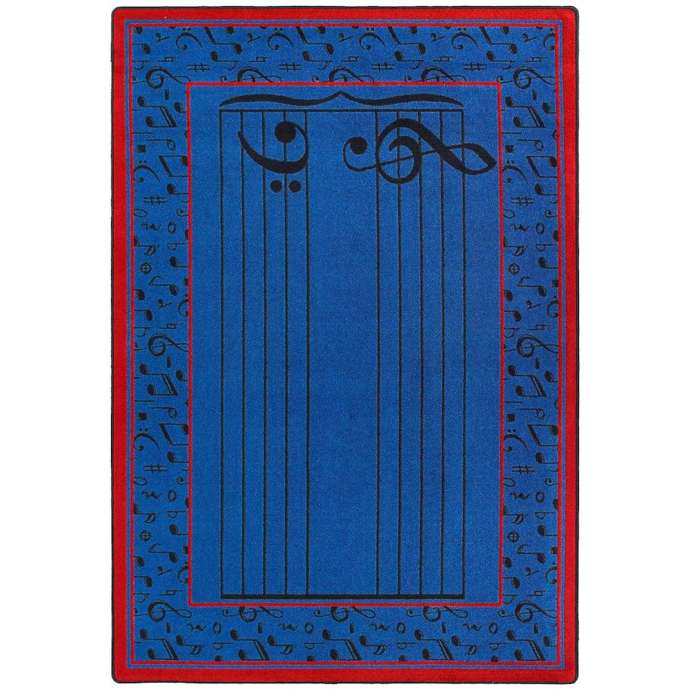 Kid Essentials Fully Staffed 3'10" x 5'4" Area Rug in Color Blue