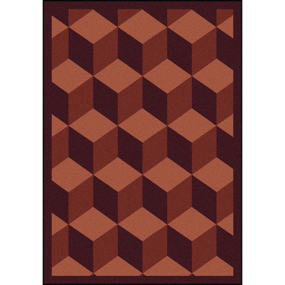 Kaleidoscope Highrise 3'10" x 5'4" Area Rug in Color Burgundy