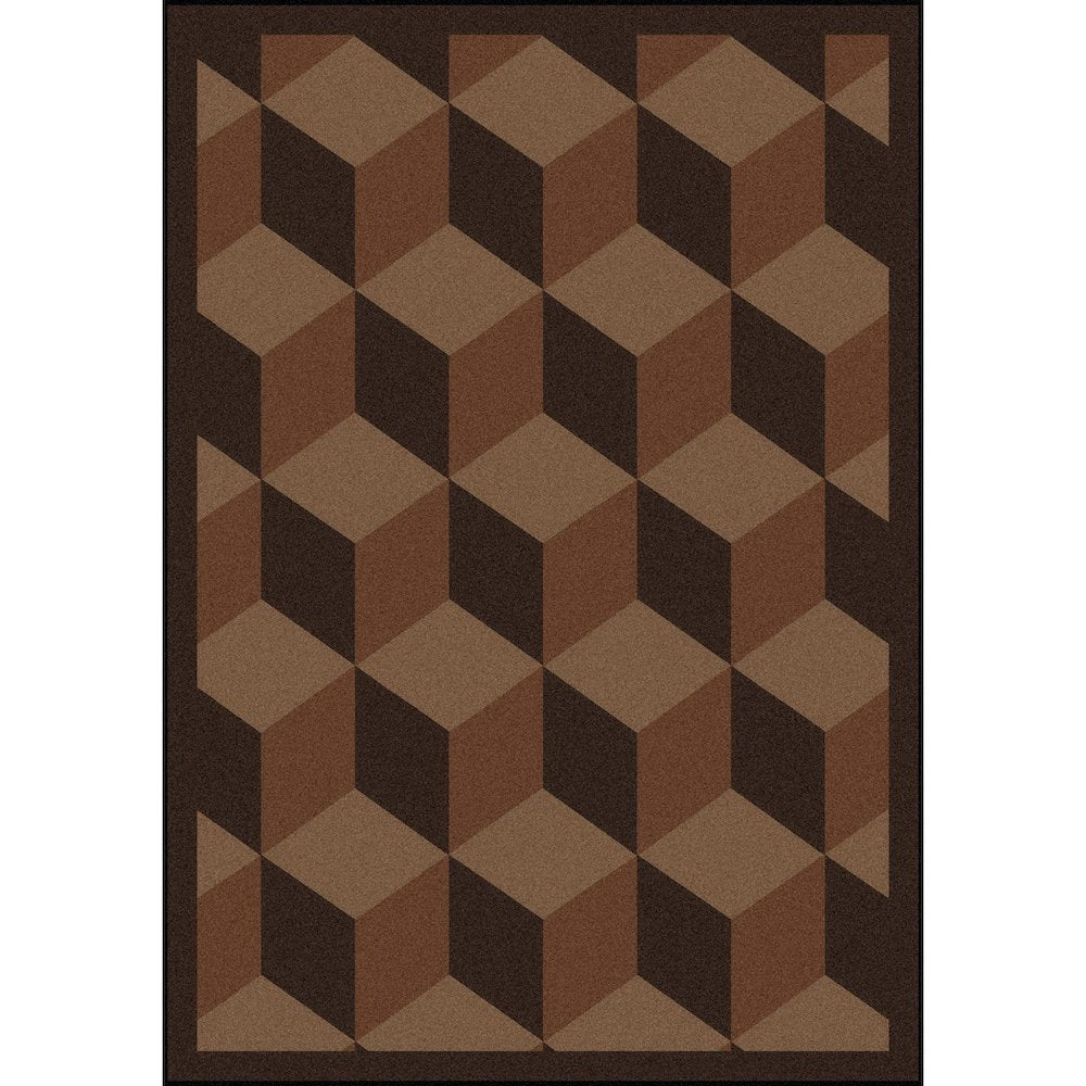 Kaleidoscope Highrise 3'10" x 5'4" Area Rug in Color Chocolate