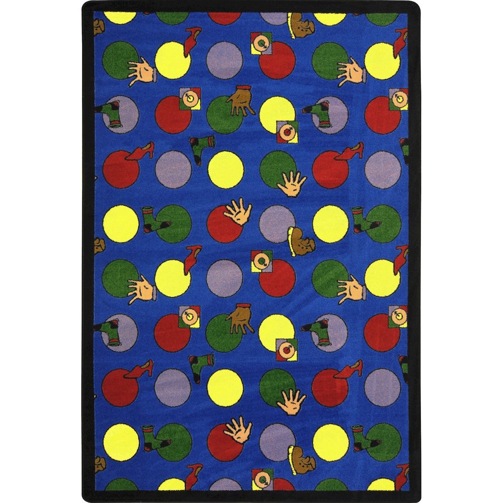 Playful Patterns Hokey Pokey 3'10" x 5'4" Area Rug in Color Multi