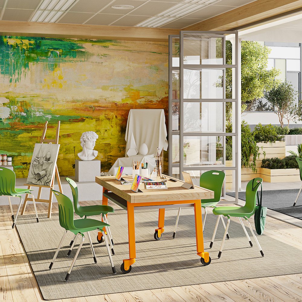Walk in the Park Water Mill 4'3" x 6' Area Rug in Color Ridgeline